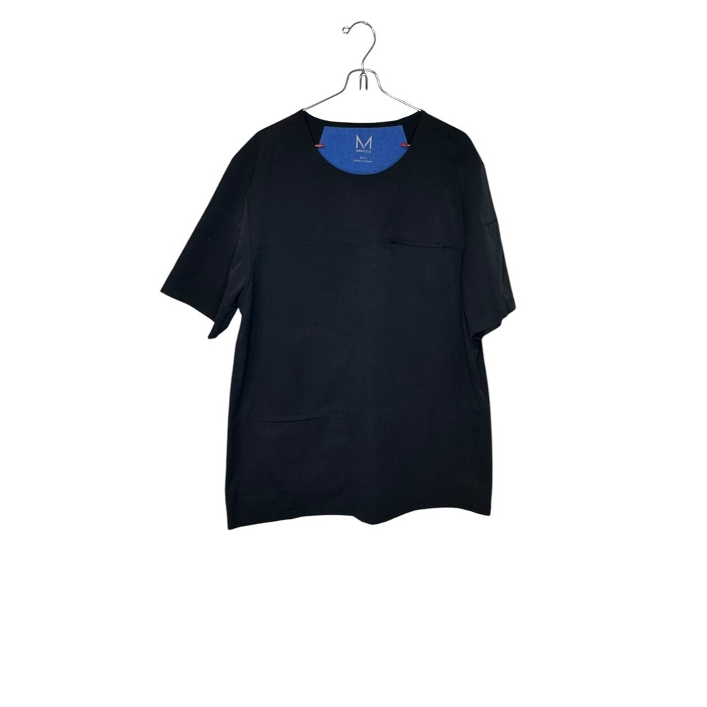 Medalita Women Top Shortsleeve Pockets & Drawstring Waist Pants Set Black Medium